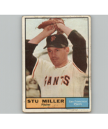 1961 Topps Baseball Card #72 Stu Miller San Francisco Giants - £2.41 GBP