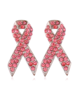 Breast Cancer Awareness Pink Ribbon Pin Brooch - PAK  of 2 - Pink Rhines... - $14.84