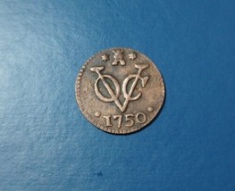 1750 Dutch Netherlands Colonial Voc Duit New York Penny Zeeland GRADE Co... - £14.49 GBP