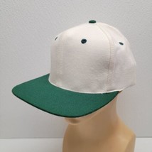 Vintage KC Caps Hat Cap Snapback Blank White Green One Size Adjustable - £14.36 GBP