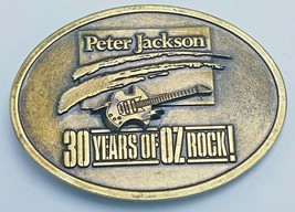 Vintage Australia Solid Brass PETER JACKSON 30 Years of OZ ROCK Belt Buc... - £14.20 GBP