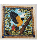 Baltimore Oriole Quilting Craft Sewing Panel 17&quot; x 17.5&quot; Cotton Vintage ... - £5.51 GBP