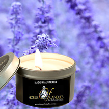 Fresh Lavender Scented Tin Candles Hand Poured Vegan Friendly Eco Soy - $19.95+