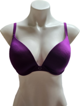 Maidenform Underwire Bra 36D Push-Up Lift 09729 Full Coverage Purple Satin - $13.86