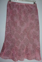 East 5th Pink &amp; Brown Floral Petite Flowing Skirt Size Small NWT - £6.36 GBP