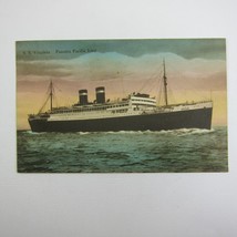 Ship Postcard SS Virginia Panama Pacific Line Steamship Hand Color Vinta... - $9.99