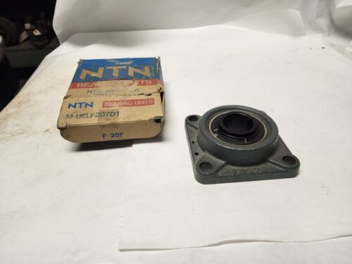 NTN M-UELF207D1 / F 207J 4 Bolt Flange Bearing 1-3/8&quot; ID Missing Lock Co... - $29.99