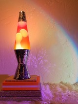 Disco Ball Tri-Color Volcano Lava Lamp White Wax Clear Liquid 14.5&quot; Bran... - £140.35 GBP