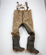 Vintage 70s Hodgman Mens 9 Distressed Waterproof Camouflage Boot Waders ... - $108.85