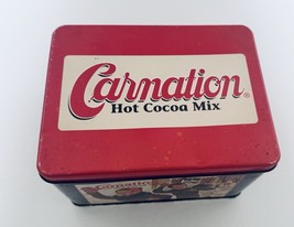 Collectors Empty Tin Carnation Hot Cocoa Mix Rectangular Box First Editi... - $19.68