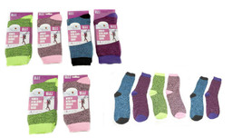 6 Pair Ladies Warm Thermal Socks Cotton Blend High Bulk Yarn Thick Cushi... - £12.38 GBP