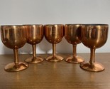Vintage Art Deco Solid Copper Revere Ware 5 Goblets Only  Norman Bel Geddes - $24.49