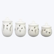 Ceramic Canister set 4 peice Bee Design - £111.89 GBP