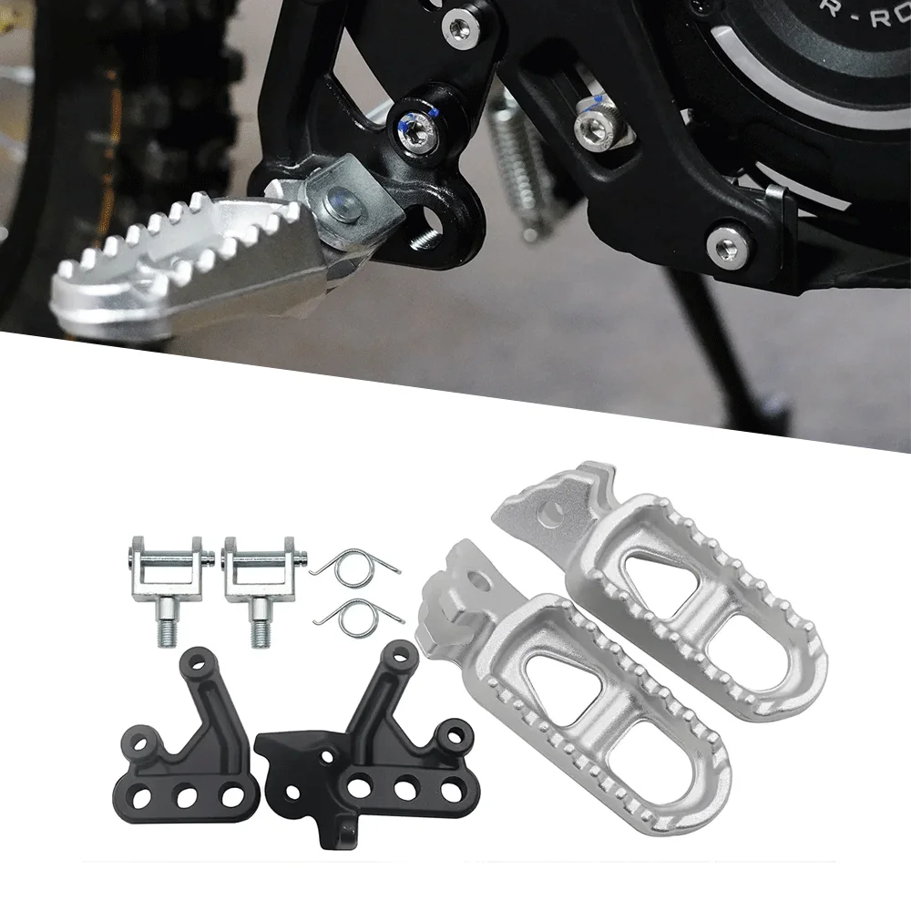 Motocross Aluminum Foot Pegs Bracket Foot Rests Pedals Footpegs For Sur Ron - £15.21 GBP+