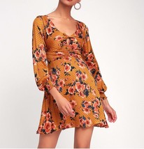 New Free People Long Sleeves Autumn Shade Floral Dress (Size 2) - Msrp $128.00! - £47.92 GBP