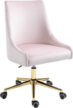 Modern | Contemporary Velvet Upholstered Swivel And Adjustable Office Ch... - £203.83 GBP