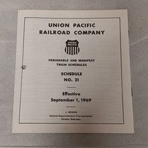 Union Pacific Railroad Perishable and Manifest Train Schedules 1969 No 21 - $12.95