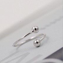 925 Sterling Silver Jewelry Cute Sweet Smooth Personality Small Ball  Ring - £9.01 GBP