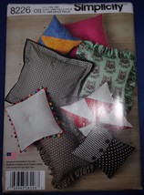 Simplicity Crafts Easy Pillows One Size #8226 Uncut - $5.99