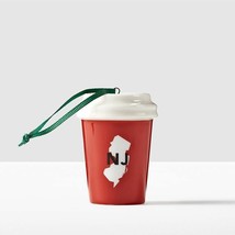 Starbucks New Jersey NJ Ornament USA State Local Red Cup 2016 Mermaid Ceramic - £18.79 GBP