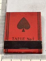 Rare Matchbook  Table N0. 1   a Score Matchbook  gmg  Unstruck - $29.70