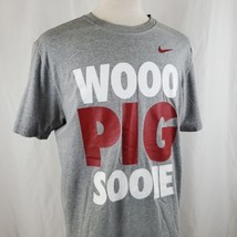 Nike Arkansas Razorbacks T-Shirt Xl Wooo Pig Sooie Two Sided Gray Crew Ncaa Sec - £15.17 GBP