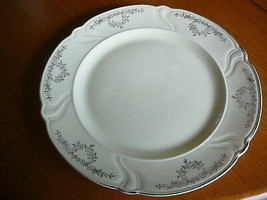 Dinner Plate Taylor Smith    Silver Trim 10&quot; Vintage 1940&#39;s - £6.50 GBP