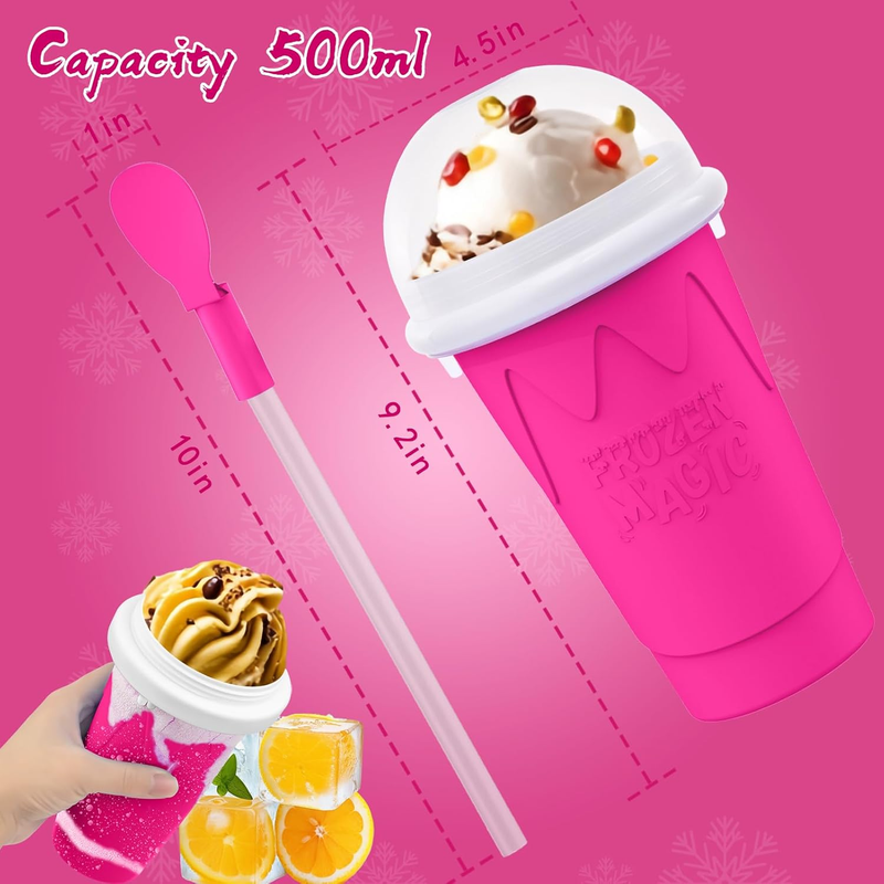 500ML Slushie Maker Cups, Magic Quick Frozen Smoothies Cup for Homemade Milk Sha Item image 5