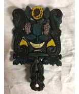 Vintage Cast Iron TRIVET Urn Grapes Leaves Black Metal Sunflower hot plate - €25,92 EUR
