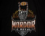 TeeFury LOTR LARGE &quot;Mordor Is Metal&quot; Lord of the Rings Metal Salute Mash... - £11.36 GBP