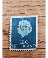 Netherlands Stamp Queen Juliana 12c Used Cancel 345 - $18.23 MXN