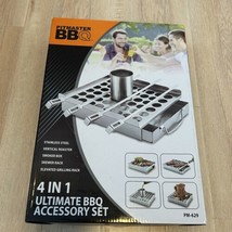 Pitmaster BBQ 4 In 1 Ultimate Accessory Set, Stainless Steel Open Box - £26.11 GBP