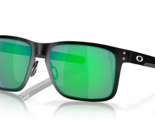 Oakley HOLBROOK METAL Sunglasses OO4123-0455 Matte Black W/ Jade Iridium... - $128.69