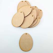 12x DIY Easter egg craft shape wooden oval eggs gift tag mdf Embellishme... - £10.22 GBP