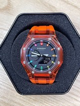 CasiOak - Custom G-SHOCK &quot;TANGO ORANGE&quot; - Casio GA2100 Mod - Watch 44mm - $152.07