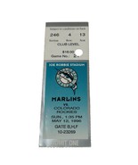 Florida Marlins Ticket Stub 05/12/96 Sheffield &amp; Bichette Both Had 2 Dou... - $452.84 MXN
