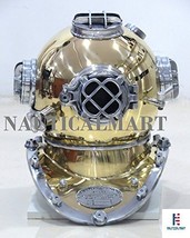 NauticalMart Marine Scuba Diving Divers Helmet Antique Mark Us Navy - $329.00