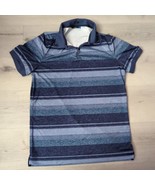J. Lindeberg Polo Mens Medium Blue All Over Print Short Sleeve Golf Polo - $553.15 MXN