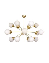 18 Light Globe Mid Century Brass Sputnik chandelier light Fixture - £759.16 GBP