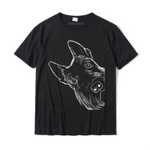 Womens Funny Scottie Dog Scottish Terrier Round Neck T-Shirt T Shirts Tops &amp; Tee - £65.93 GBP