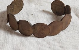 Vintage Penny Bracelet Coin Bangle Copper Lincoln Cent - £12.73 GBP