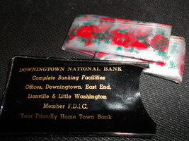 Downingtown National Bank Floral Rain Bonnet - Vintage - £9.43 GBP