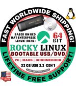 ROCKY LINUX OS | 64-BIT | LIVE, FULL | USB, DVD | MAC, PC | RED HAT LINU... - $188.77 MXN