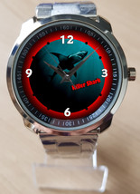 Killer Shark Dark Waters Unique Unisex Beautiful Wrist Watch Sporty - £27.97 GBP