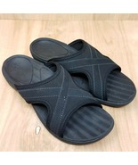 Powerstep Womens Slides Black 8150-1006 Casual Sport Sandals Size 8 M - £57.74 GBP