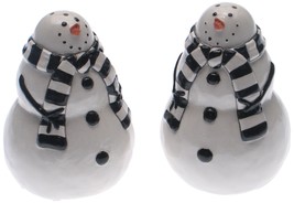 Snowflake Snowman 3-D 4-Inch Salt and Pepper Set - £21.99 GBP