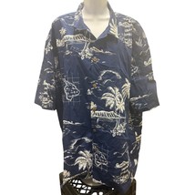 VTG Royal Creations Hawaiian Shirt Mens 4XL Button Up Aloha Palm Trees B... - $42.74