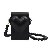 Heart Shaped Design Purses and Handbags for Women Fashion Beaded  Bag Female Sma - £140.94 GBP