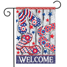 Freedom Flip Flops Summer Garden Flag Patriotic Usa 12.5&quot; X 18&quot; - £15.97 GBP