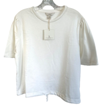 Jules &amp; Leopold Women&#39;s Casual Top Blouse Half Sleeve Cotton Blend Size XL White - £11.73 GBP